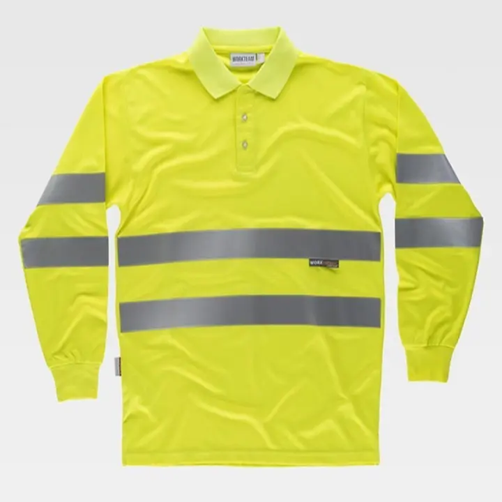 Camiseta Polo de Manga Larga con Certificado de Alta Visibilidad - 1