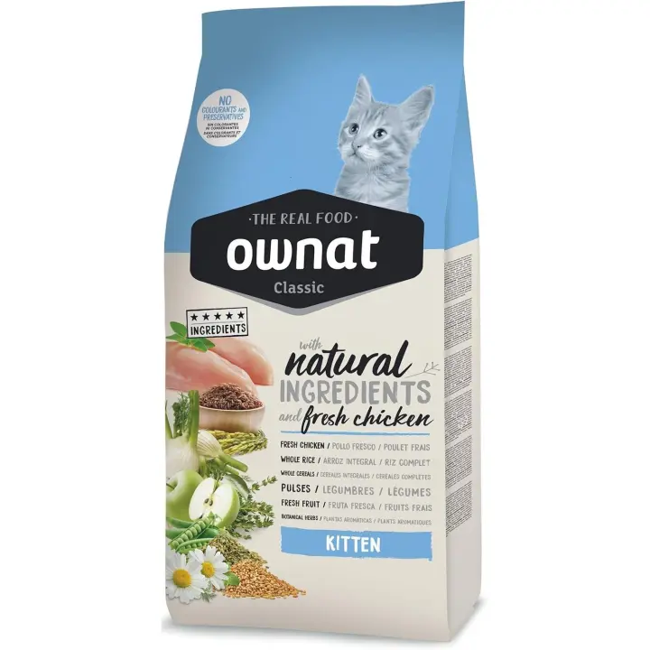 Ownat Pienso Classic Kitten de Pollo para Gatitos 4Kg - 1