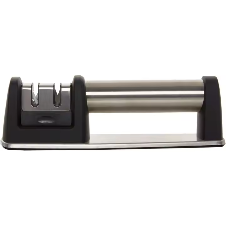 Afilador de cuchillos de cocina de mesa de 2 tapas, 7,5 pulgadas, inoxidable Maple - 1
