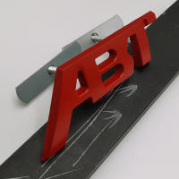 Emblema De Coche ABT Logo 3D Plata Cromada Negra Adorno De Rejilla Delantero Material Metálico Peso 53g Personalizable - details 2