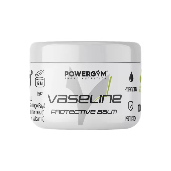 POWERGYM | VASELINE  - BALSAMO PROTECTORl Vaselina hidratante para proteger las zonas de máxima fricción. Dermatológicamente testado. Resistente al agua y al sudor. Evita rozaduras durante el ejercicio físico, rozaduras de zapatos, rozaduras en muslos... - 1