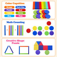 Juguetes Educativos Montessori De Madera Para Niños Juego De Alineación De Colores Y Sorting Con Palos Para El Desarrollo De Las Habilidades Motoras Finas Y Matemáticas - details 3