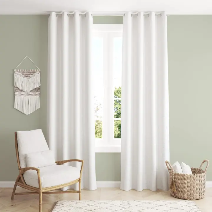 Shoppe house - Cortina Salón Dormitorio Semiopaca Color Gris - Cortina con Ojales Estampado Lineales para Salón Dormitorio 140x260cm - 1