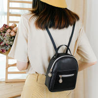 Mochila De Moda Para Mujer Mini Soft Touch Multifuncional Pequeña Bolso De Hombro Para Damas Y Niñas Color Negro - details 3