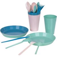 STARLEY-Vajilla Completa Reutilizable, 24 Piezas, 4 Servicios, Colores Pastel,Vivos - details 2