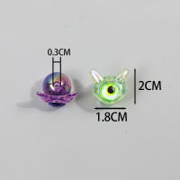 Nuevo 6PCS Bolas De Acrílico De Fantasma Monstruo Con Ojo Unico Encantos Colgantes Lindo Para Hacer Joyas Pulsera Collar Aretes Accesorios - details 1