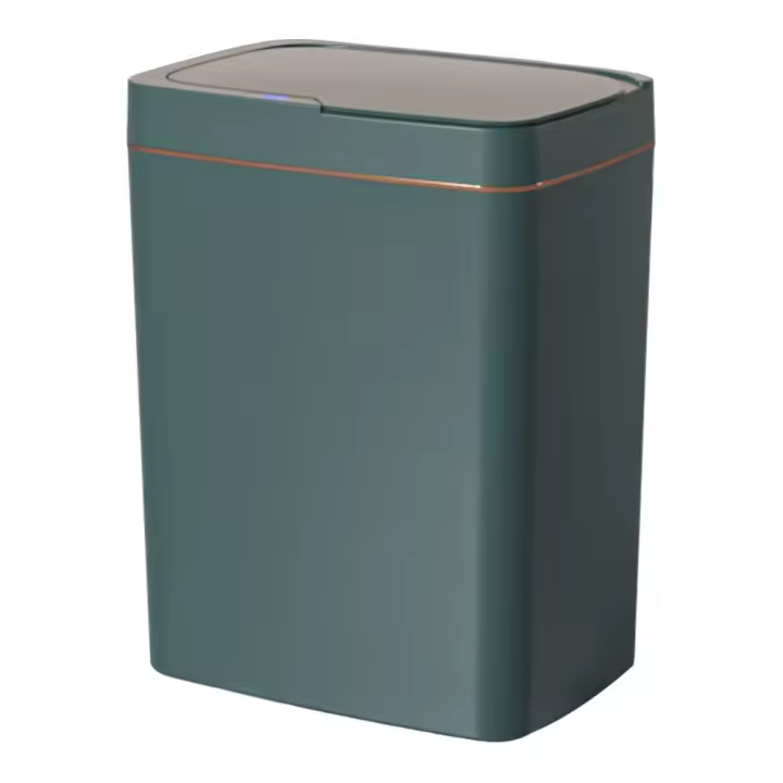 Bandeja De Basura Inteligente 15/18L Con Sensor Automático Recipiente De Residuos Eléctrico Impermeable Para Cocina Baño Ecológico Rectangular - 1