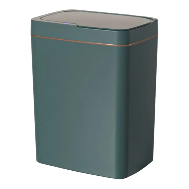 Bandeja De Basura Inteligente 15/18L Con Sensor Automático Recipiente De Residuos Eléctrico Impermeable Para Cocina Baño Ecológico Rectangular - 1