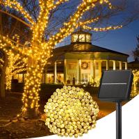 Luces De Cadena Solar LED 300LED 8 Modos Iluminación Exterior Impermeable Navidad Faeiritas Luz De Estrella Solar Poderado Tamaño 30M - details 4