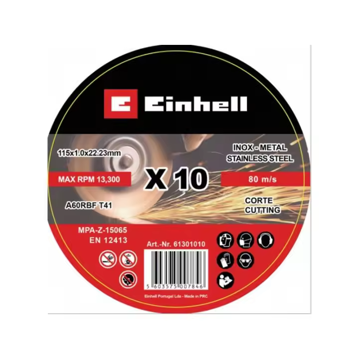 EINHELL DISCO DE CORTE INOX METAL 115 X 1 MM LATA 10UD - 1