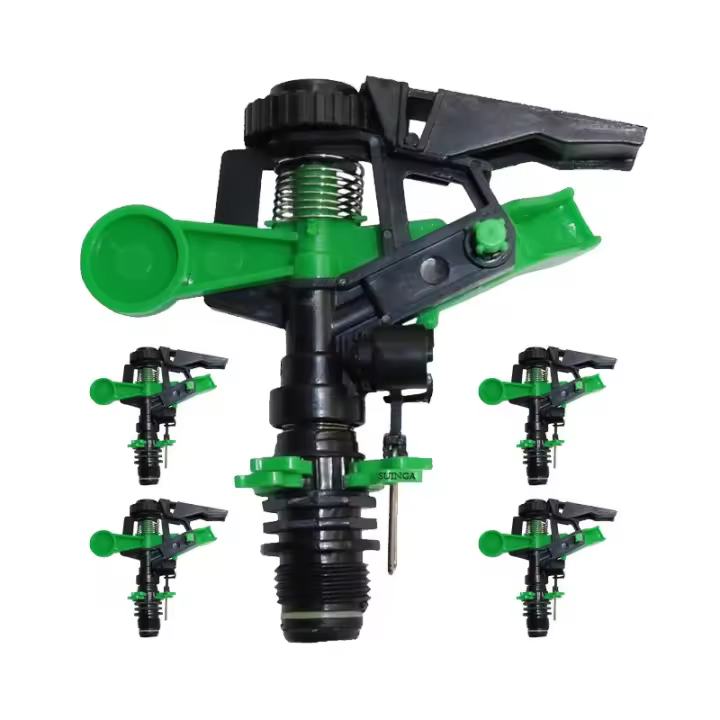 SUINGA Pack 5 Aspersor de Riego Agricola 1/2'' | Aspersores de riego cesped de 6 a 12 m | Aspersor sectorial para Jardin y Agricultura - 1
