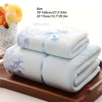 Juego De Toallas De Microfibra Bordadas 2 Piezas 1 Toalla De Rostro 75x35cm 1 Toalla De Baño 140x70cm Secado Rápido Toallas Para El Baño - details 4