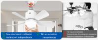 Ventilador de Techo con Luz, Compatible APP, LED Lampara Ventilador Silencioso, Temperature de Color 3000K-6500K, para Dormitorio, Sala de Estar, Cocina, Garaje, Interfaz E26/E27 - details 2