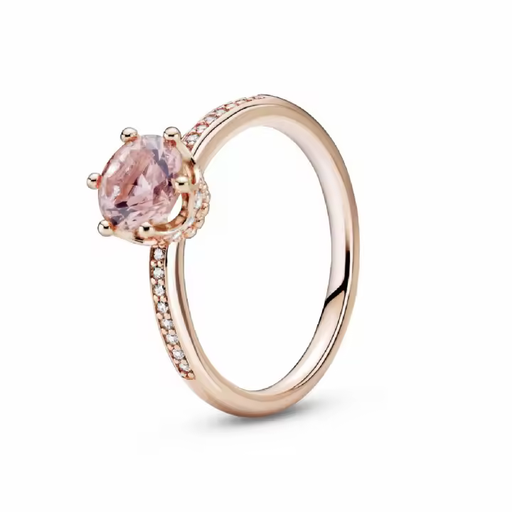 Anillo Pandora Corona Rosa Brillante - 1
