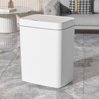 Basurero Automático Recargable 15/18L Con Sensor De Movimiento Silencioso Para Cocina Baño Dormitorio Ecológico De Plástico Rectangular - details 2
