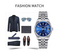 Reloj Mecánico Para Hombre CADISEN Marca De Lujo Auténtico Acero Inoxidable Resistente Al Agua Estilo De Negocios Sin Numeración Cristal De Zafiro - details 8