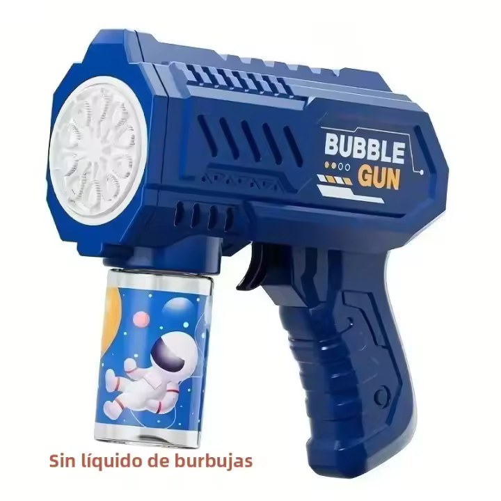 Pistola De Burbujas Eléctrica Para Niños Con 10 Agujeros Máquina Automática De Jabón Para Juegos Al Aire Libre En Verano - 1
