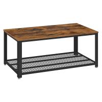 Mesa de centro industrial, elegancia vintage con toque de hierro, ideal para decoración y funcionalidad en tu hogar, 106x60x45 cm - details 0
