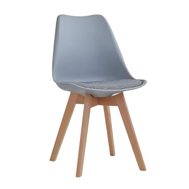 ORION91 Silla LYRA Cojín Acolchado de Lino, Sillas para Cocina, Oficina, Sala de Estar – Color GRIS 40 x 49 x 82 cm - SpazioLuzio - 1