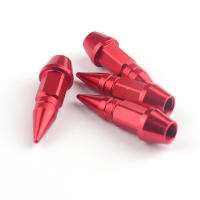 Juego De 4 Tapones De Válvula De Neumáticos Estilo Cabeza De Bala Antirrobo Para Coche Moto Y Bicicleta Material De Aluminio - details 6