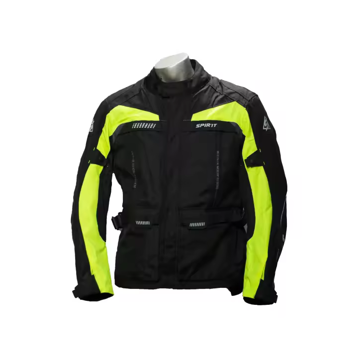 chaqueta moto cordura tricapa spiri´t hombre negro amarillo - 1