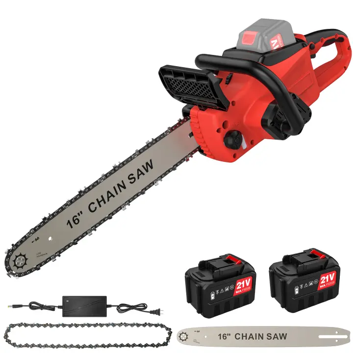 motosierra eléctrica sin escobillas de 16 pulgadas motosierra recargable de litio motosierra de mano para exteriores motosierra de alta potencia para trabajar la madera sierras de tala - 1