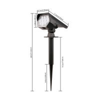 Spotlight Solar Exterior 10 LEDs Ajustable a 180° Impermeable Y Anti-envejecimiento Montaje En Piso/Muro Para Iluminación De Jardín Paisaje - details 1