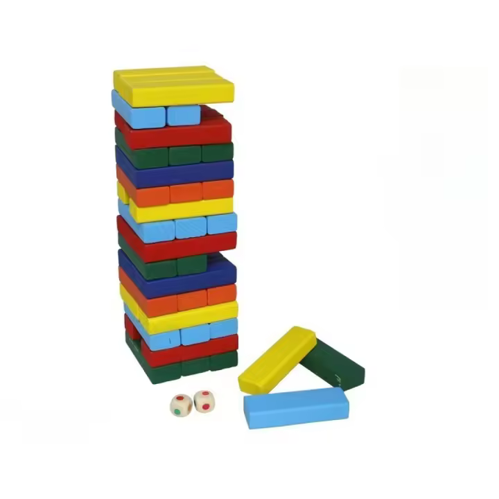Gerimport Juego Bloque Madera 48 Piezas Surtido Colores 23 x 7 cm - 1