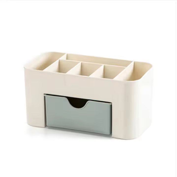 Organizador De Uñas LULAA Para Mesa Caja De Almacenamiento Para Maquillaje Y Joyería Compartimentos Para Labiales Y Mascarillas Tamaño 20x10x9.7 Cm - 1