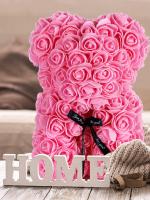 Regalo De Aniversario Para Madre Día De San Valentín Decoración De Hogar Rosa Artificial Eterna Con Oso Teddy Uflower - details 11