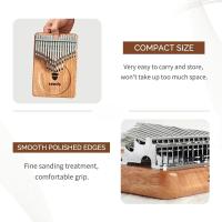 Cromático Kalimba 41 Teclas Tono C 3 Capas Instrumento Musical Calimba De Madera Okoume Hecho a Mano Profesional - details 5