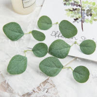 50Pcs Hojas De Rosas Y Eucalipto De Seda Para Decoración De Boda Navidad Y Regalos DIY Arreglo Floral Artificial Verde Para El Hogar - details 11