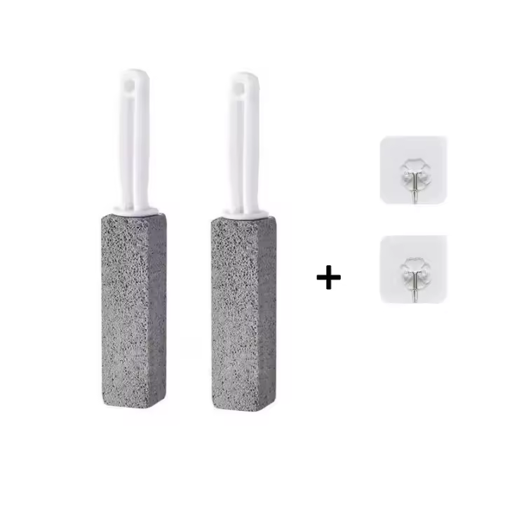 Cepillo De Limpieza Para Inodoro Natural Pumice Con Mango Largo Herramienta De Limpieza De Baño Cepillo De Dientes De Piedra Para Limpieza Del Inodoro - 1