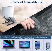 Soporte para computadora portátil de 6 Grados, de Aluminio ABS, plegable, con base de disisación de Calor Plana, adecuado para computadoras portátiles de 17 pulgadas o menos - details 1