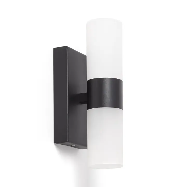 Ledkia Aplique de Pared Baño Aluminio y PC Avery Negro - 1
