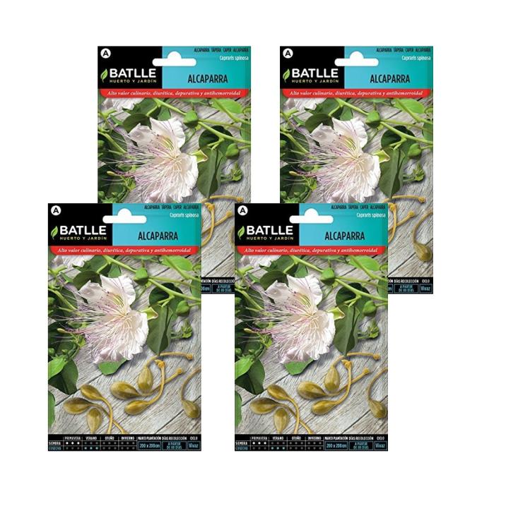 4 sobres de Semillas de alcaparra para huerto de Semillas Batlle