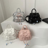 Mochila Casual Para Damas Con Lazo 2024 Nueva Versátil De Material PU Con Lining De Poliéster Bolsa De Hombro Para Mujer - details 0
