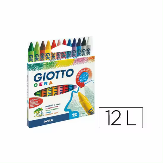 Lapices cera giotto caja de 12 colores Giotto - 1