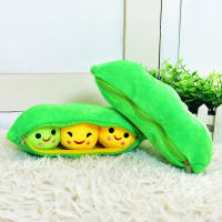 Almohada Creativa Bonita De Frijoles Verdes Y Amarillos Muñeco De Peluche Divertido Para Niños Relleno De Algodón PP Edad Recomendada 6-12 Años - details 6