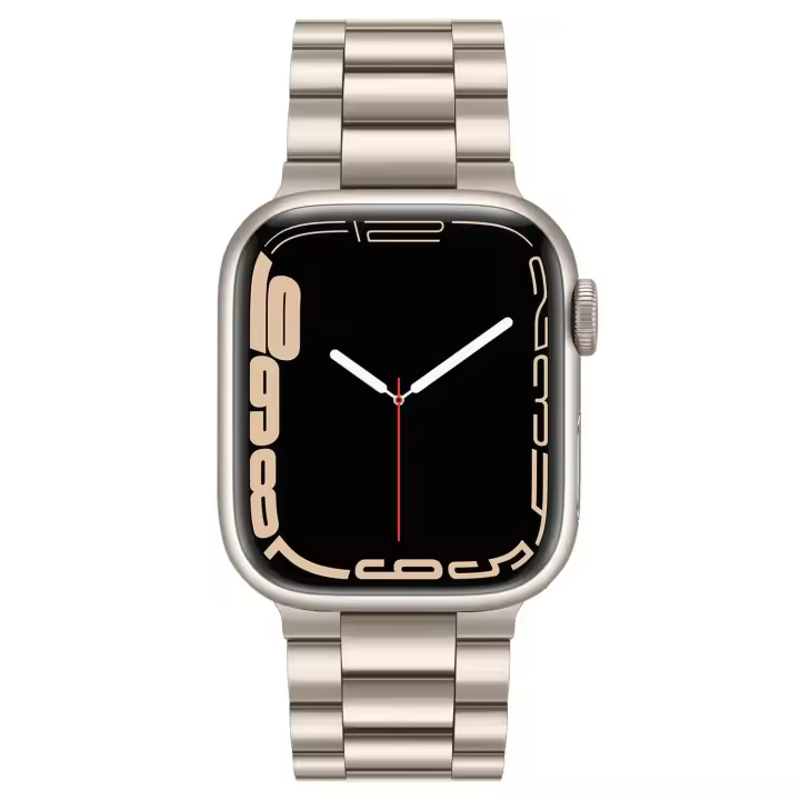 Correa De Acero Inoxidable Para Apple Watch Compatible Con Series 9 8 7 6 5 Tamaños 40mm 41mm 44mm 45mm 49mm Unisex - 1
