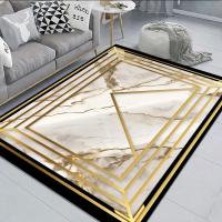 Carpetas Clásicas Negras Y Oro Para Sala De Estar Antideslizantes Suaves Alfombra De Sofa Y Mesa De Café Decorativa Lavable Para Dormitorio Y Cocina Alfombrilla De Piso - details 4