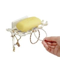 Soporte Para Jabón De Pared Sin Perforar Alto Rendimiento Para Baños Modernos Estante De Drenaje De Plástico De 15 * 9 Cm - details 7