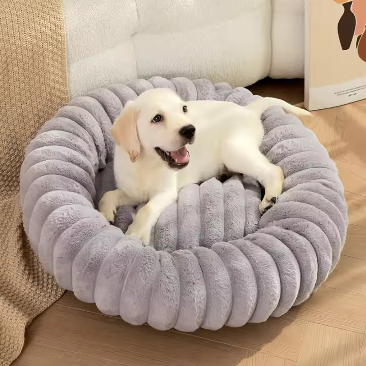 Alfombra De Mascota De Peluche Para Perros Y Gatos Medida 50cm-19.69in Ideal Para Otoño E Invierno Tapete Para Litiario Estilo Sólido Material De Veludo De Conejo - 1