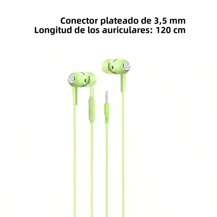 Auriculares NNBILI Con Cable 3.5mm Intra-Auriculares Estéreo HIFI Bass Con Microfone Control In-line Para Teléfonos Móviles - 1