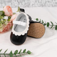 Zapatos De Primera Caminata Para Niñas Meckior Cuero PU Suela De Goma Antideslizante Suave Para Recién Nacidos Y Bebés 0-18M Cierre Elástico Estilo Casual - details 15