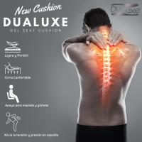 DUALUXE Cojín de Gel ergonómico Multifuncional (2 Unidades) Gel Ortopédico Antideslizante, Transpirable, Alivia presión de espalda, piernas y glúteos, Ideal para Coche, Oficina, Hogar y Silla Ruedas - details 0