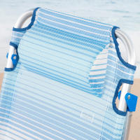 AKTIVE Silla de playa plegable, Silla de playa reclinable, Silla multiposición, 48x60x90 cm, Azul a rayas, Incluye cojín acolchado, Asa de hombro transporte, Peso máx 110 kg, Sillas de playa, Multiposición, Respaldo reclinable, Sillas de playa plegables - details 4