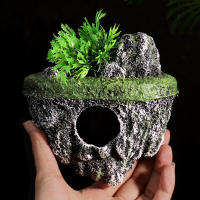 Decoración Creativa Para Acuario Piedra Flotante Isla Flotante Plantas Simuladas Cavernas Adornos Accesorios De Acuario Resina - details 4