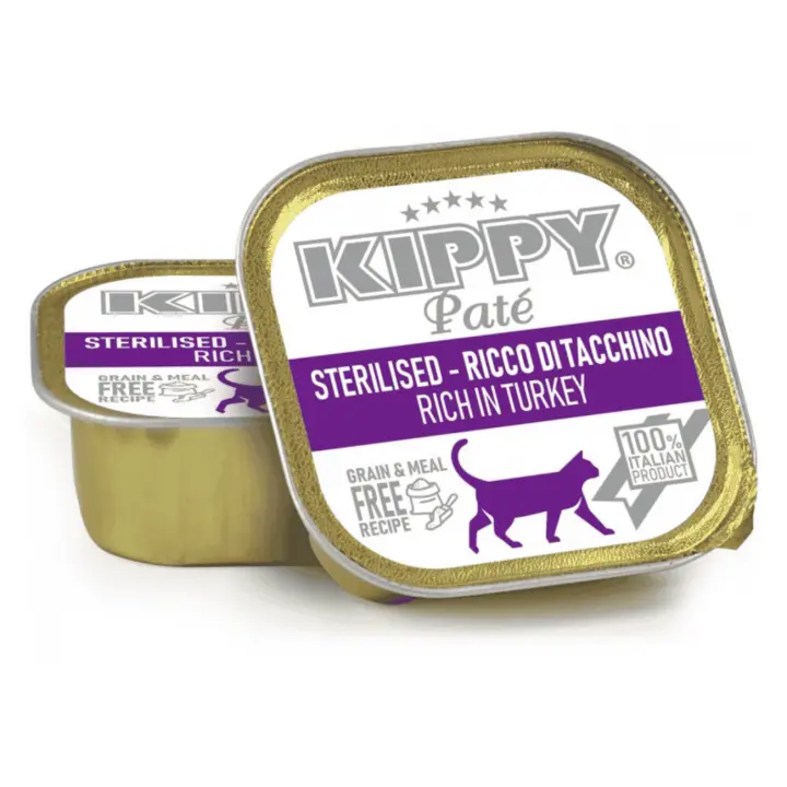 Kippy Paté de Pavo para Gatos Esterilizados – Lata 90 g - 1