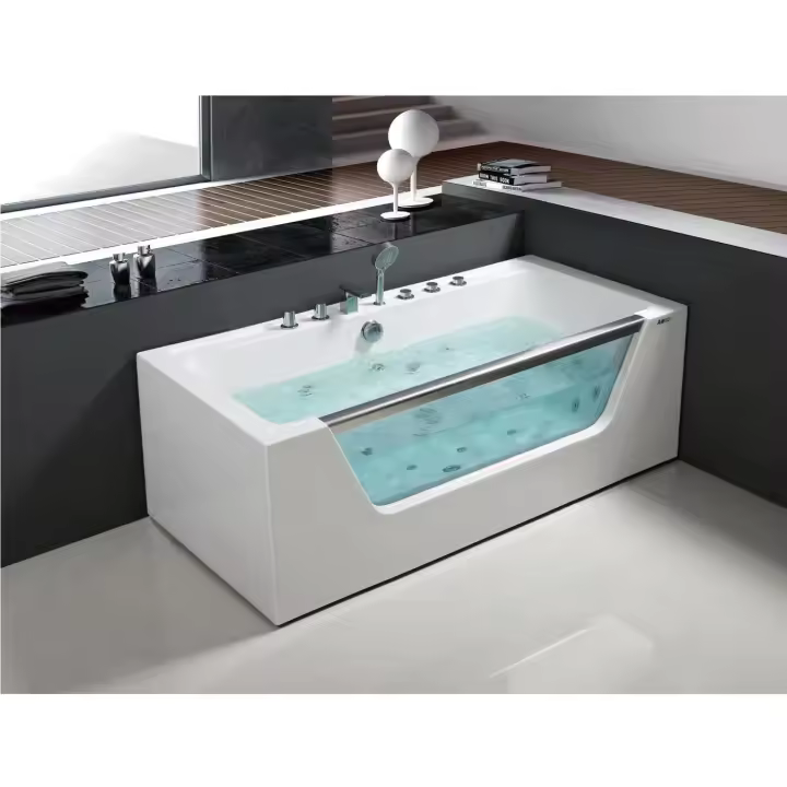 DUPI Bañera Hidromasaje Jacuzzi NEW CRISTY Rectangular 170x80cm con reposacabezas y 8 chorros Jets - 1